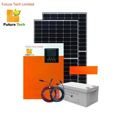China Home Off Grid Polycrystalline Solar Panels With Inverters 5.5KW with orange for sale