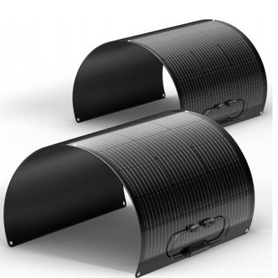 China Black ETFE 100 Watt Flexible Monocrystalline Solar Panel Solar Cell for yacht ,campers,RV,4WD for sale