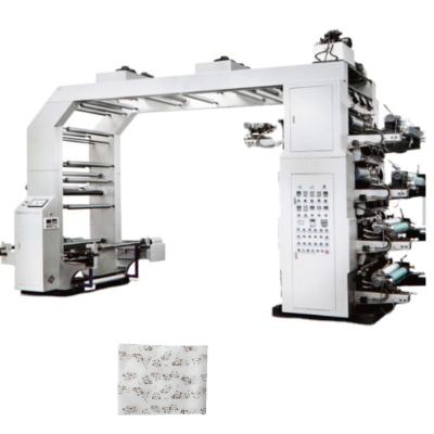 China Hotels Automatic 8 Colors Flexo Printing Machine High Speed Flexo Printing Machine For Paper Carrier Bag for sale