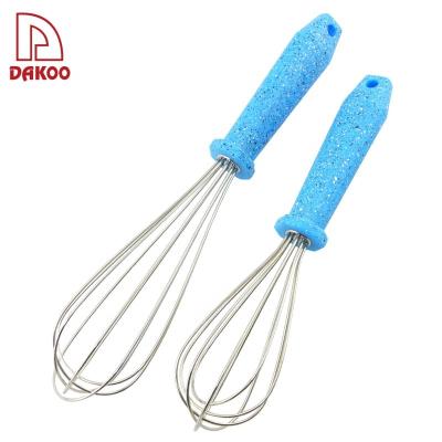 China Sustainable Baking Cake Tool Pure Fresh Color Stainless Steel Manual Egg Whisk Beaters à venda