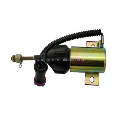 China 3754020-X93 24V Excavator Parking Fuel Shutoff Oil Shut Off Solenoid Valve For 498 Diesel Engine for sale