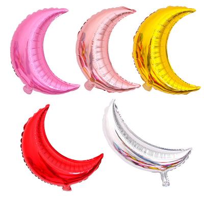China Wholesale Decoration Solid Color 22inch Moon Shaped Foil Balloons Party Festival Celebrate Decoration for sale