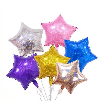 China Wholesale High Quality Globos Decoration 18 Inches Laser Colorful Shiny Star Shape Balloon Party Balloons Decoration for sale