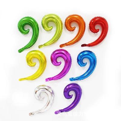 China Wholesale Unique Decoration Design Wave Shaped Foil Helium Balloons Inflatable Air Balloons Kids Birthday Party Decorations for sale