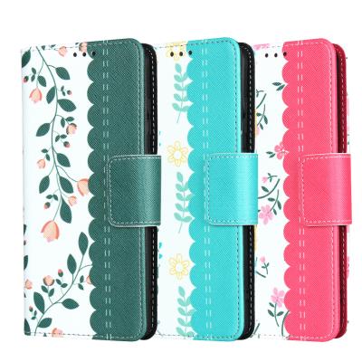China Luxury Shockproof Flowers PU Leather Flip Wallet Case For Samsung Galaxy S20/S20 Plus With ID Card Slot for sale