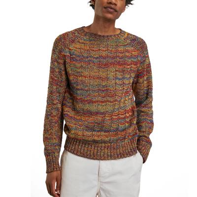 China Latest Anti-Wrinkle Sweater Designs For Men Manufacturer Custom Colorful Textured Knitted Sweaters 100% Cotton Mens Jumper Pullover for sale