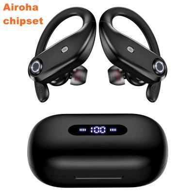China Ear Hook K23 Tws Ear Hook Earbuds 4-Mics Call Noise Reduction Earbuds IPX7 Wireless Headphones For Sports Game Running Workout for sale