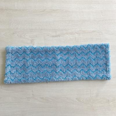 China 100% polyester absorb water flat mop house keeping wet mop Chinese suppiler with scrape for sale