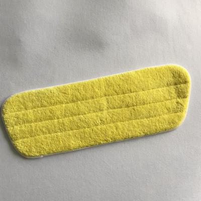 China 100% polyester absorb water flat mop house keeping wet mop Chinese suppiler with scrape for sale