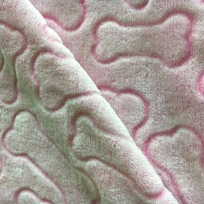 China Hot sale super soft blaket fabric bone cutting cute TV blanket fabric for sale