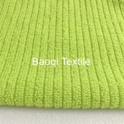 China Green thick twist solid dish rags,microfiber tea towels wipes,single side kitchen cleaning rags size 30*30cm for sale