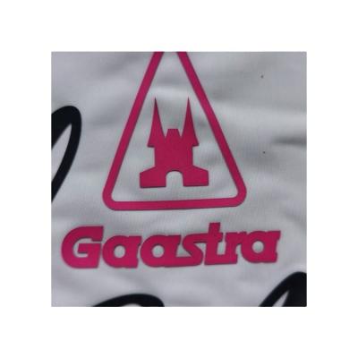China Silicone 3D Logo Badge Printed Press Heat Transfer Garment Label For Apparel for sale