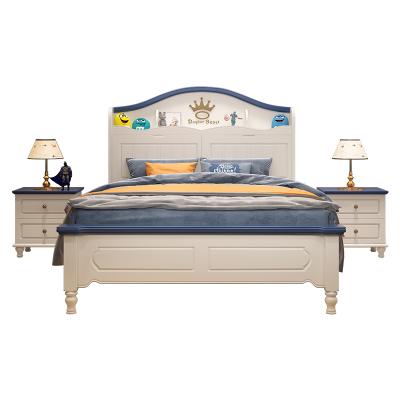 China Modern Minimalist Blue Storage Teenagers Children's Storage Bed 1.2m / 135m / 1.5m for sale