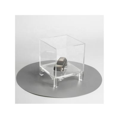 China Custom Logo Printed Acrylic Display Box Holder Stocked Acrylic Storage Box for Toy Basket Shoes for sale