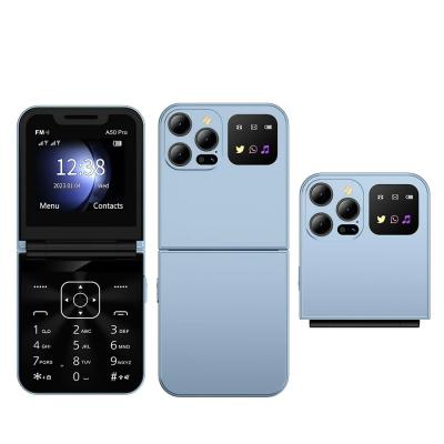 China A50 PRO 2G Feature Phone Flip Design Speed Dial Blacklist LED Flashlight Get Connected for sale