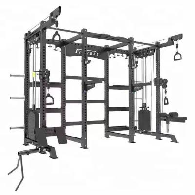 China Multi-Function Home Gym Equipment Adjustable Smith and Squat Rack Machine with Weight Stack for Chest Exercise for sale