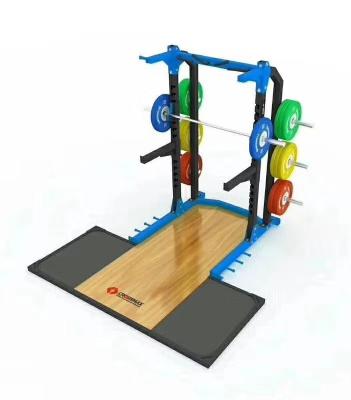 China Cross Fitness Gym Equipment Power Full Squat Rack With Weighting Platform for sale