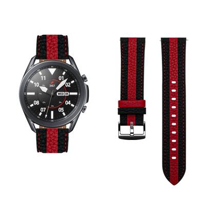China Fashionable Replcement 20mm 22mm Quick Release Genuine Leather Watch Bands For Samsung Galaxy Watch 3 s2 s3 Speed Active Strap for sale