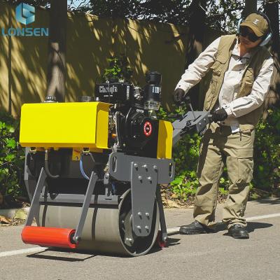 China Transmisión hidráulica 600 mm Ancho de la construcción Pequeño paseo detrás de un solo tambor rodante para proyectos de construcción de carreteras en venta