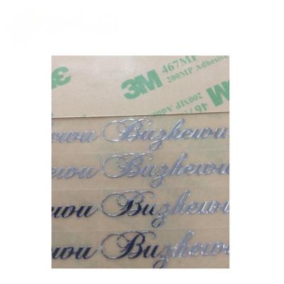 China Multicolor Metal Label Stickers Company Logo Metal Shiny Metallic Sticker for sale