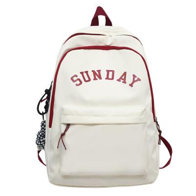 China With USB large capacity backpack including college style schoolbag hanging male and female college students nylon backpack for sale