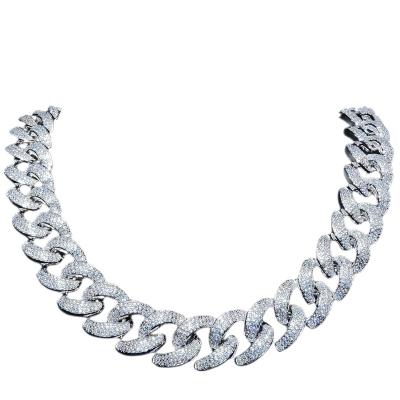 China Silver Hip Hop Diamond Links Gold Plated Hop Fashion Moissanite Chains 925 Jewelry Necklace For Men for sale