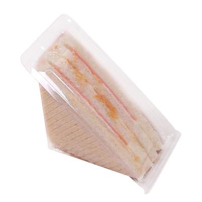 China Caixa de embalagem de sanduíches caixa de bolhas de plástico triangular transparente caixa de bolhas descartável sanduíche de bolinhos caixa de bolo de concha à venda