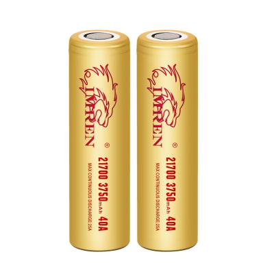 China Cool toys stock IMREN 21700 lithium ion battery 3750mah battery 40a 3.7v for Ebike for sale