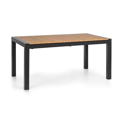 China Table Aluminum Frame Garden Patio Lawn Stable Extendable Resonant Plastic Wooden Top Table For Events for sale