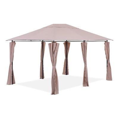 China Weatherproof Large Garden Gazebo Metal Pergola Sun Shade UV Resistant Gazebo For Outdoor Lawn Buildings for sale