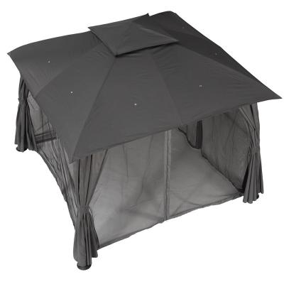 China High Quality Easily Assembled Gray Garden Picnic Party Gazebo 3x4 Outdoor Aluminum Gazebo Pergolas for sale