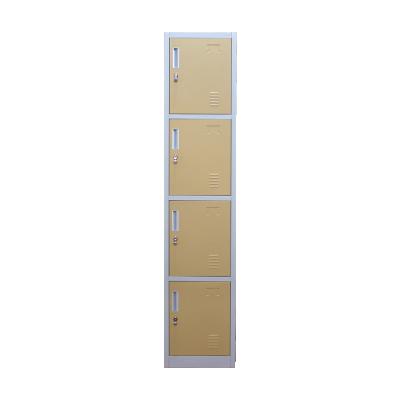 China 2021 Customized Modern High Quality Single Row 4 Door Locker Metal Iron Closet Customized for sale
