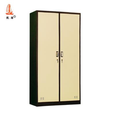 China Almirah Adjustable Cheap Design Metal Swing Door Furniture Double Door (Other) Bedroom Steel Wardrobe Cabinet for sale