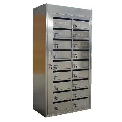 China Wall Mounted Mailbox Hot Free Durable Customs Service Hall Mailbox Stainless Steel Outdoor Use for sale