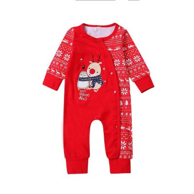 China Polyester / Cotton Baby Clothes Christmas Style Jumpsuit Newborn Baby Cotton Overalls Long Sleeve for sale