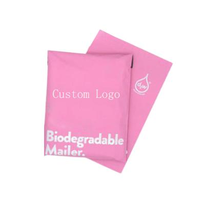 China Biodegradable Pink Black Popular Logo Shipping Parcel Waterproof Custom Shirts Packaging Mailing Bag for sale