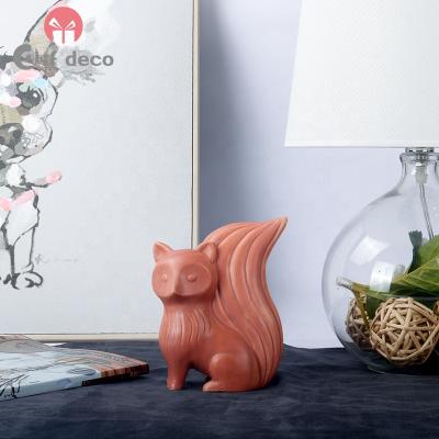 China Minimalist New Type Decor Abstract High Quality Ceramic Animal Fox Sculpture Home Decoration for sale