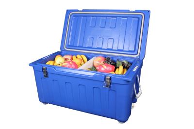 China 60 Liter Premium Blue Plastic Cooler Box for Fishing | Camping|Hunting for sale