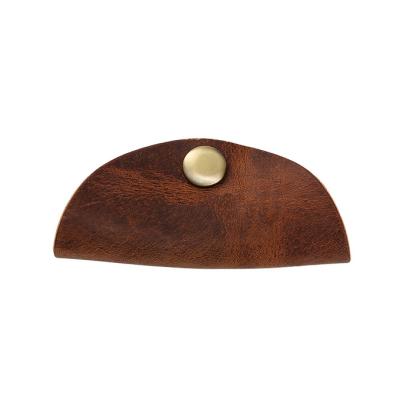China Durable Vintage Data Cables Leather Earphone USB Charging Cable Storage Bag for sale