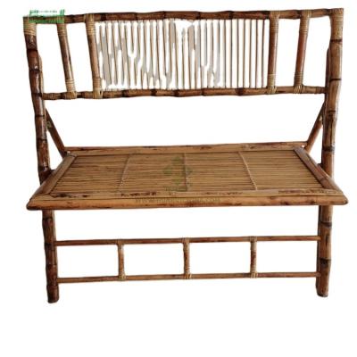 China Modern Double Seat Rattan Banquet Event Folding Banmboo Chair for sale