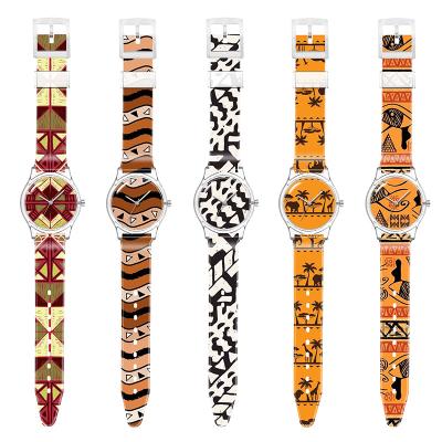 China Water Resistant Make Your Own Design OEM Transparent Plastic Men Watches Custom Logo for sale
