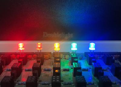 China 5mm light emitting diode 1000-2000mcd flat top led 5mm cylindrical with flange 100deg small led diode for sale