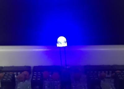 China 4.80mm Round With Flange Wide Viewing Angle Type Blue LED for sale