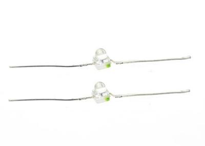 China 1.80mm Round Subminiature Axial White Chip LED, Lens Color is Water Clear and Emitting Color is Changeable for sale