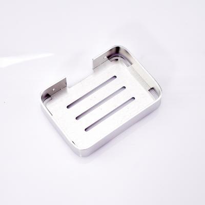 China Modern Eco-Friendly Bathroom Soap Holder Case Box Travel Aluminum Soap Dish With Drain for sale