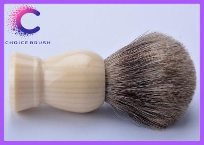 China Grey Safety Razor Pure Badger Shaving Brush with faux ivory handle for sale