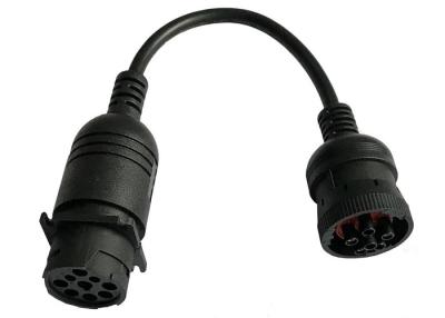 China J1939 negro Deutsch 9 Pin Male con el reborde cuadrado a J1708 6 Pin Female Cable en venta