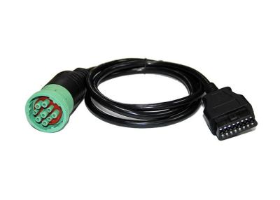 China J1939 verde Deutsch 9 Pin Female a J1962 OBD2 OBDII 16 Pin Female Cable en venta