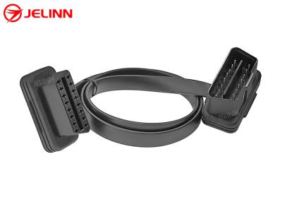 China Varón de ángulo recto de OBD2 OBDII 16-Pin J1962 al cable plano de la extensión femenina en venta