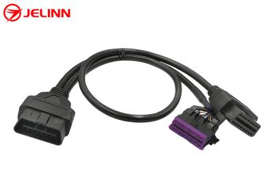 China Overmolded OBD2 Y Cable J1962 OBDII OBD2 Male To OBD2 Female Volkswagen OBD2 Female for sale